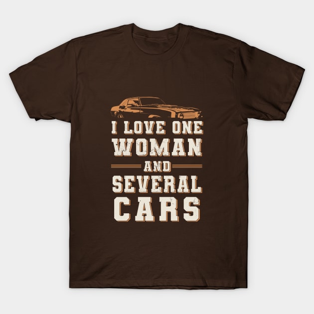 I Love One Woman And Several Cars Vintage T-Shirt by hippohost